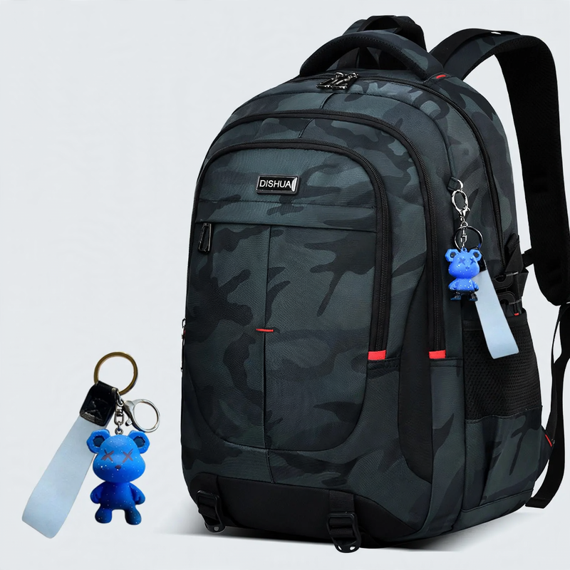 School backpack with roll-top closure, large