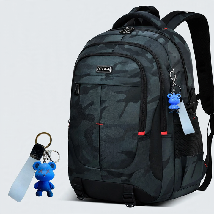 School backpack with roll-top closure, large