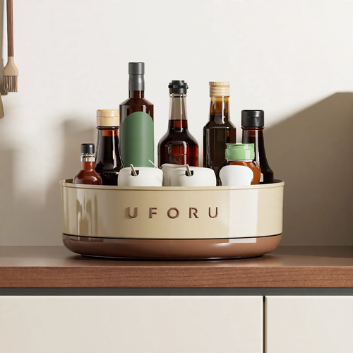 Rotatable spice rack in vintage style