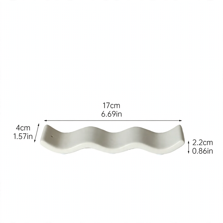 Ceramic incense stick holder, round