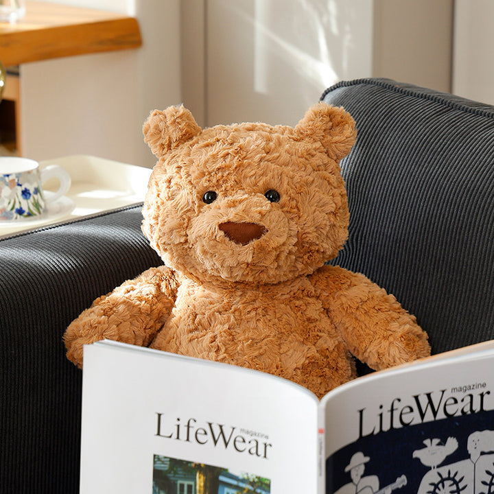 Plush teddy bear with pajamas, multiple sizes