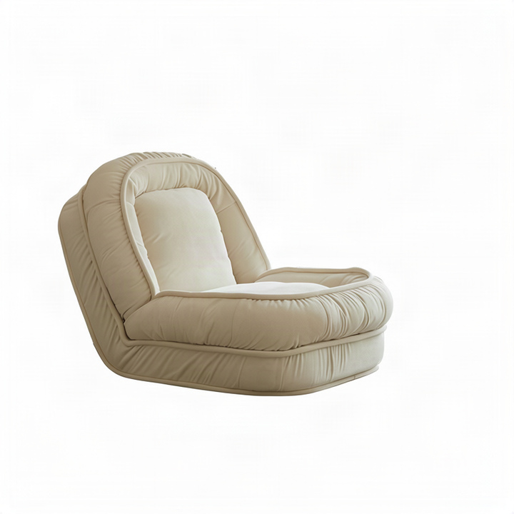 Cord fabric folding sofa, single seat