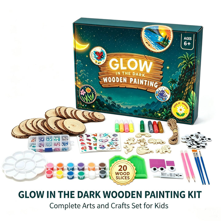 Wood painting set for painting and decorating