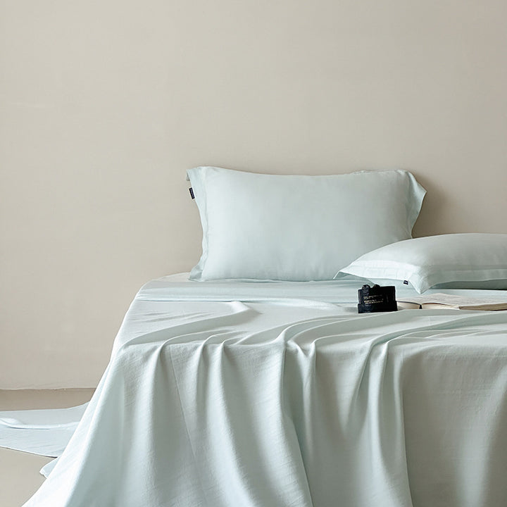 Bed linen made from lyocell fiber, stone-washed