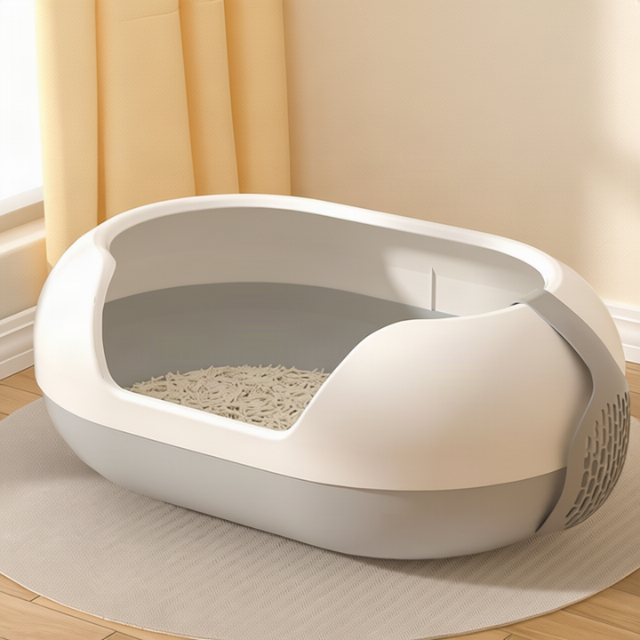 Half-open cat litter box, 35 cm wide