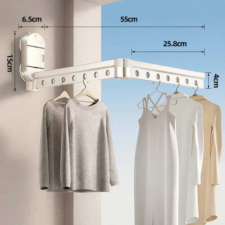 Hanging drying rack with suction cup, aluminum