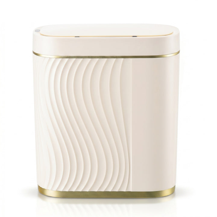 Waste bin with double chamber, round