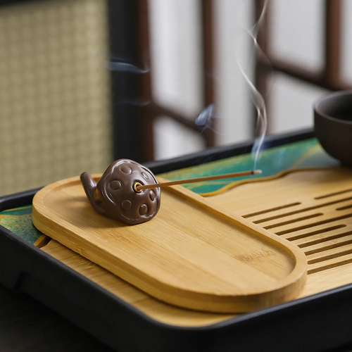 Lotus bud incense holder, plastic