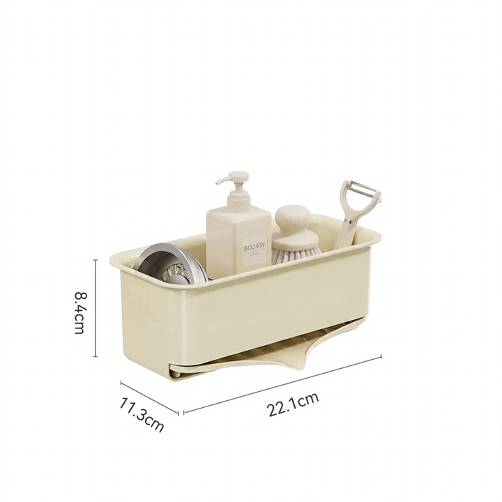 Kitchen drying rack with drip tray, wall mountable