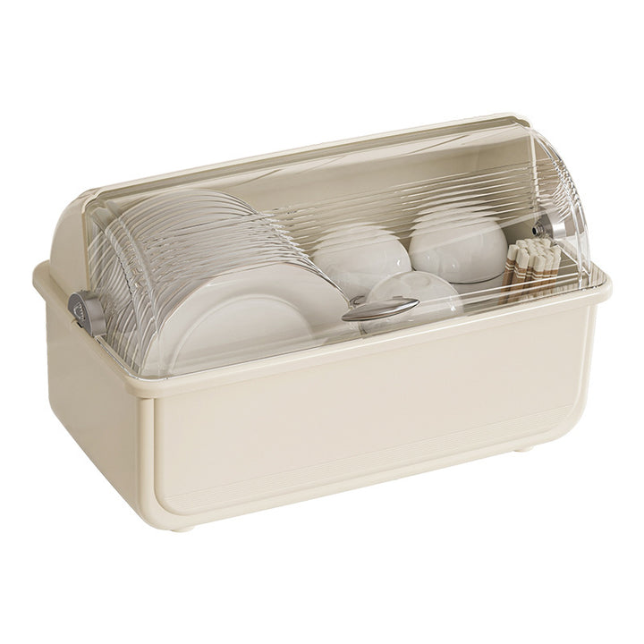 Plastic dish rack with cover