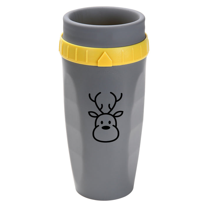 Portable drinking cup with straw, 300 ml