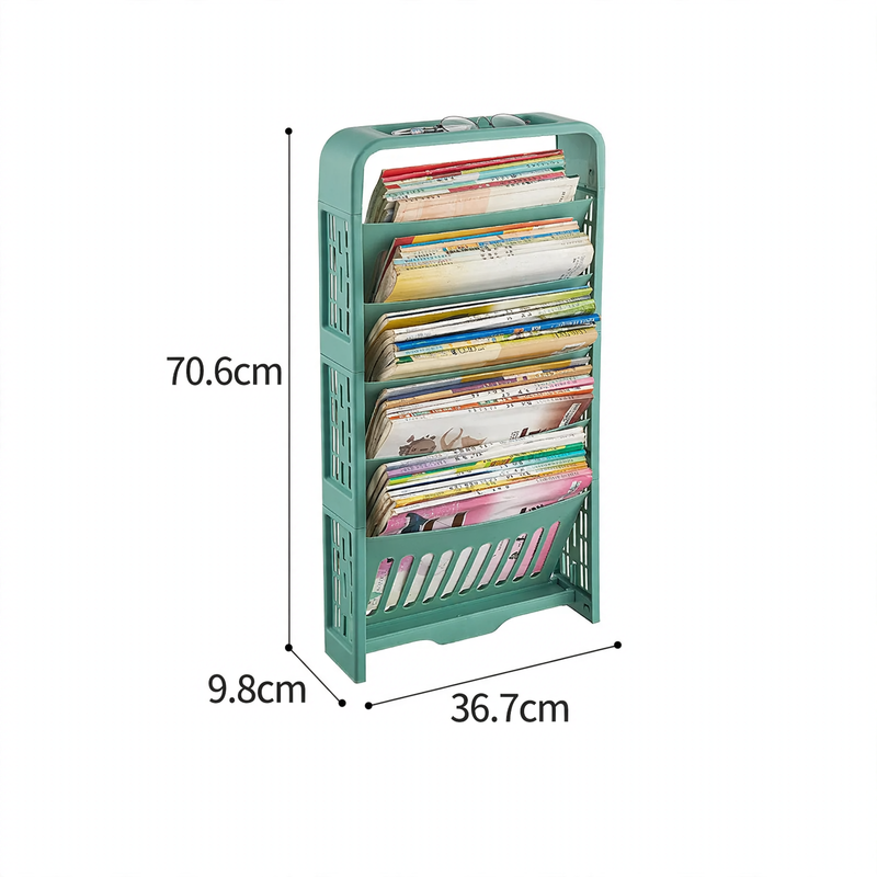 Standing shelf, multi-layered, plastic, movable