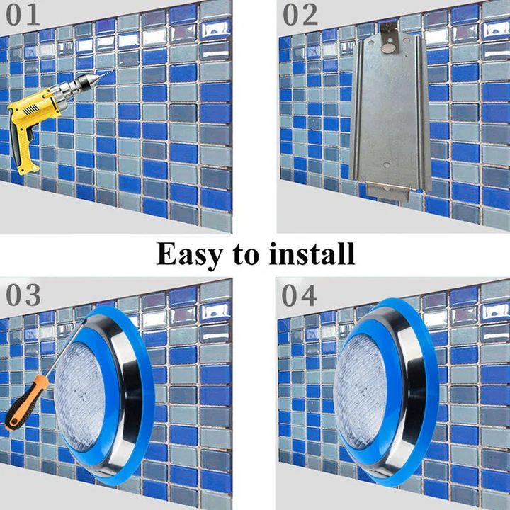 BowLift | 15W LED Stainless Steel Wall-Mounted Pool Light