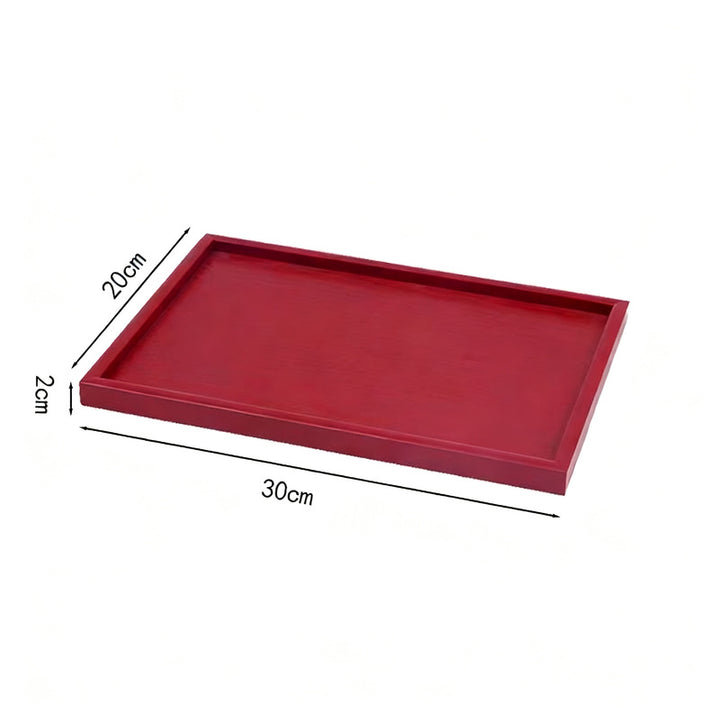 Wood serving tray, rectangular, Neuchinese design