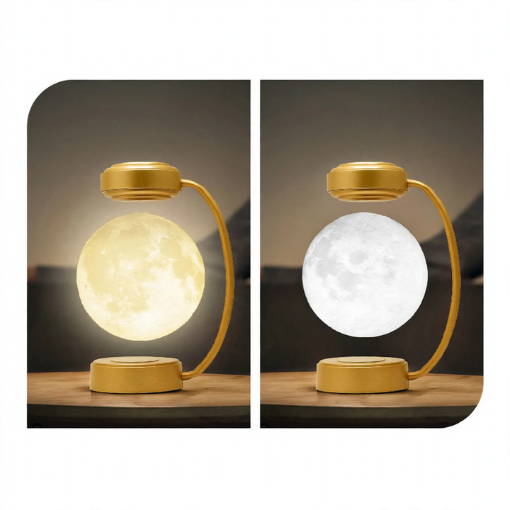 Magnetic floating light moon with LED