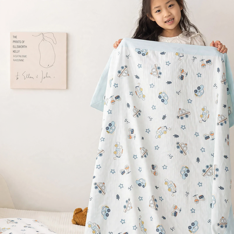 Cotton baby blanket, double gauze, 80×110 cm