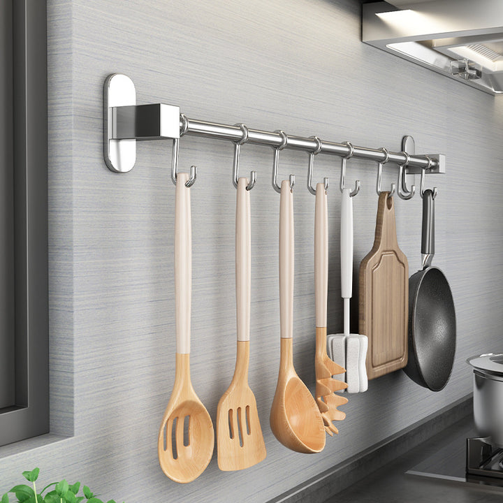Stainless steel wall hooks for the kitchen, no drilling required