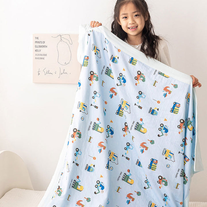 Cotton baby blanket, double gauze, 80×110 cm