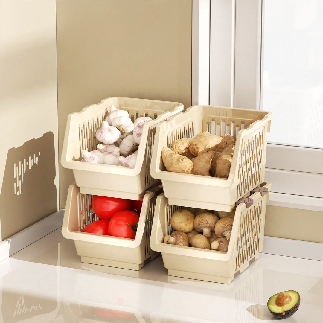 Stackable storage box made of PET, model 26YM.7465