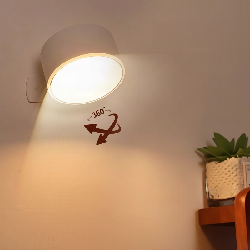 LED wall lamp with remote control and color selection