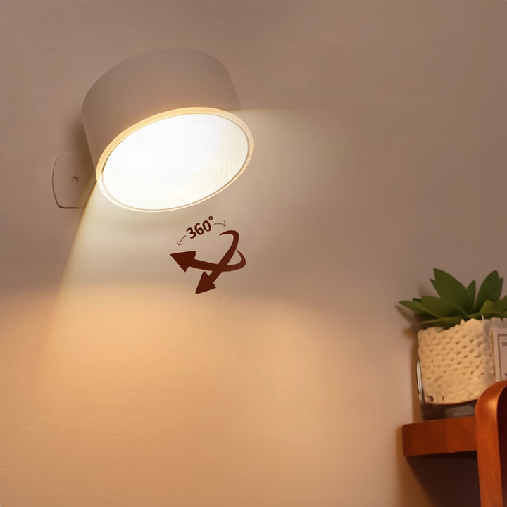LED wall lamp with remote control and color selection