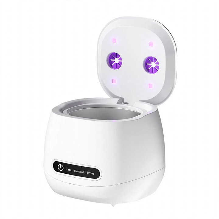 Ultrasound tooth protector cleaner with blue light