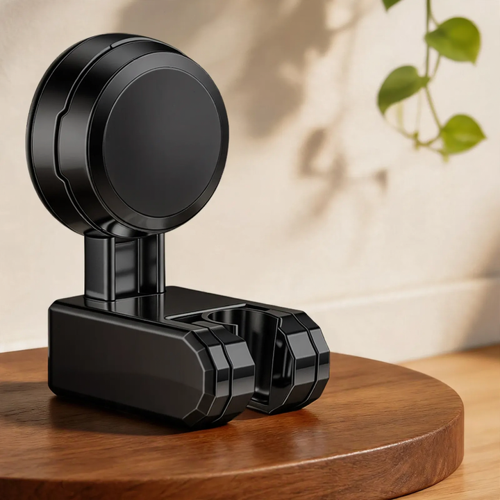 Showerhead holder with strong suction cup, hole-free