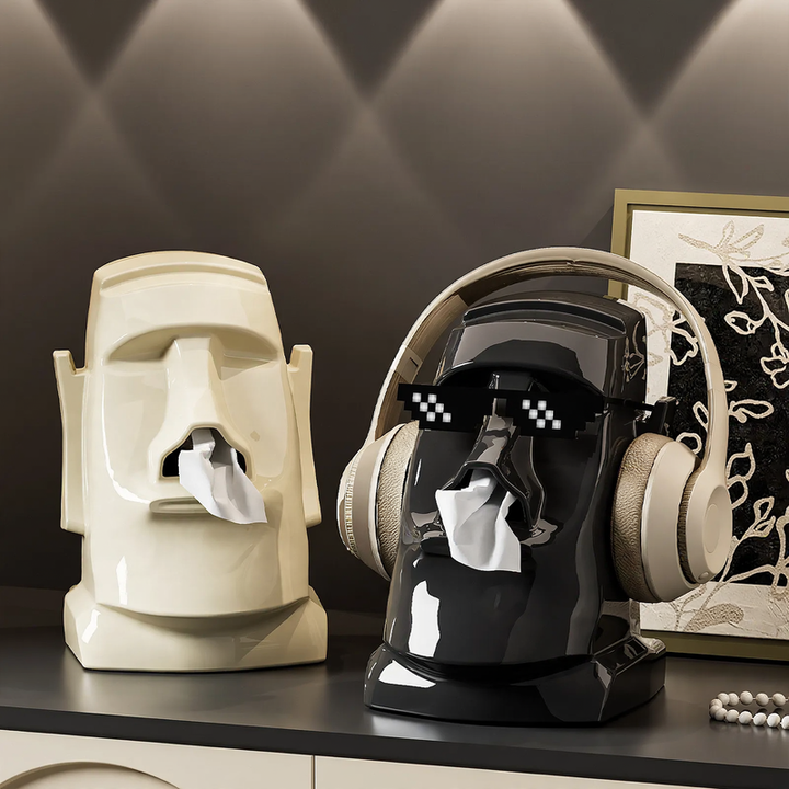 Multifunctional tissue box DD2521 with headphone holder