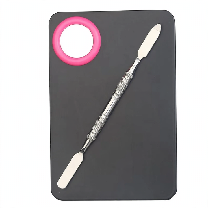 Nail mixing palette made of stainless steel, different shapes