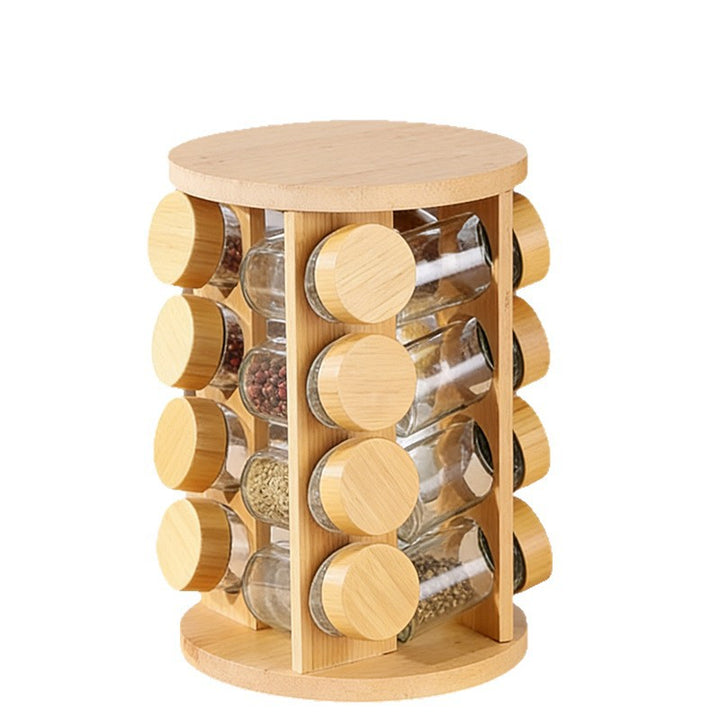 Rotating spice rack made of stainless steel