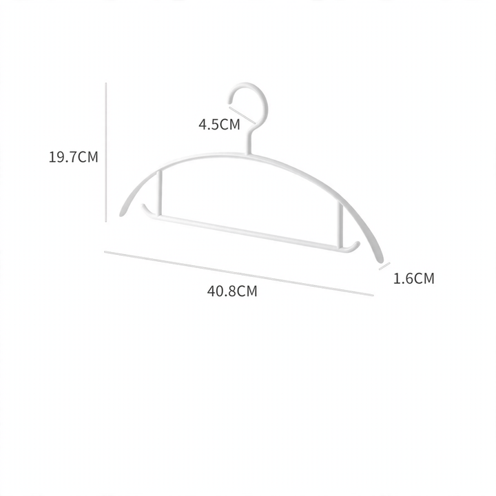 Plastic hangers, non-slip, shoulder-friendly