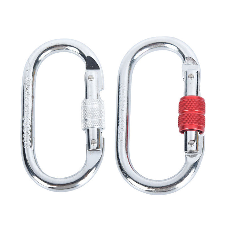 Safety carabiner made of carbon steel