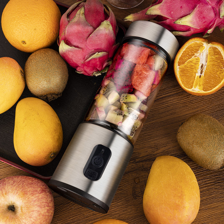 Portable juicer made of borosilicate glass, 400 ml