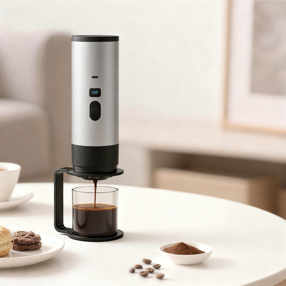 Portable espresso coffee machine with battery, 0.5 L