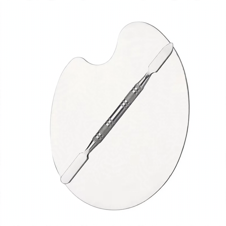 Nail mixing palette made of stainless steel, different shapes