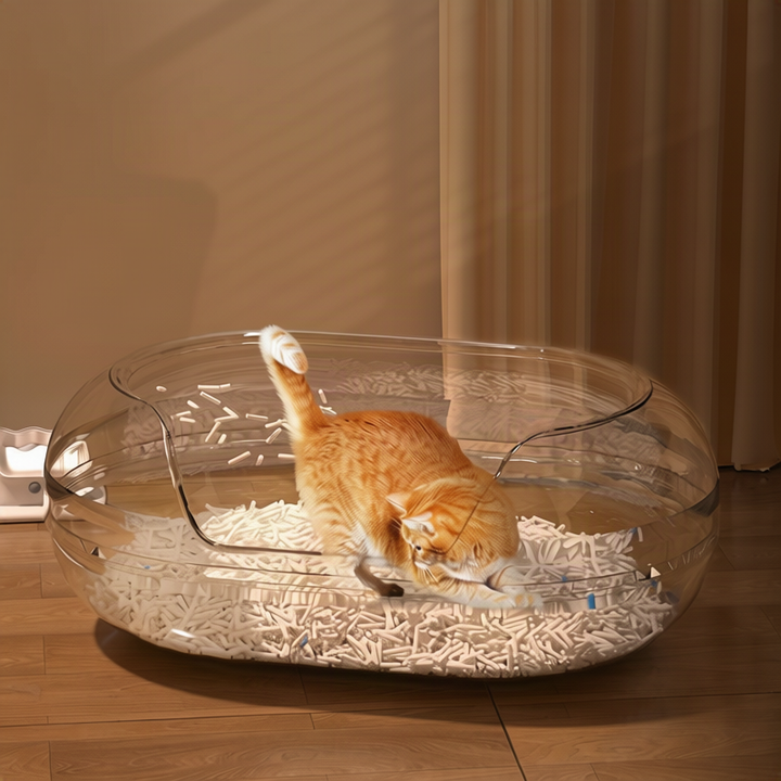 Half-open cat litter box, 35 cm wide