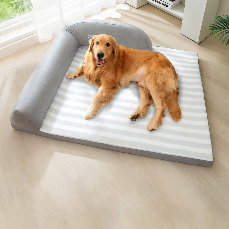 Dog sofa, summer, with backrest and neck pillow