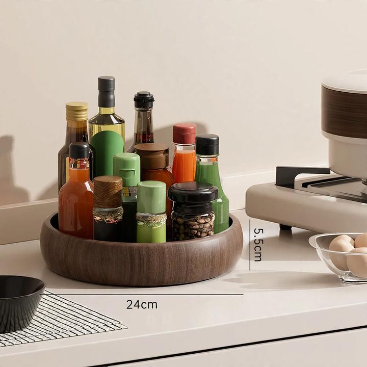 Rotating spice rack for kitchen tables