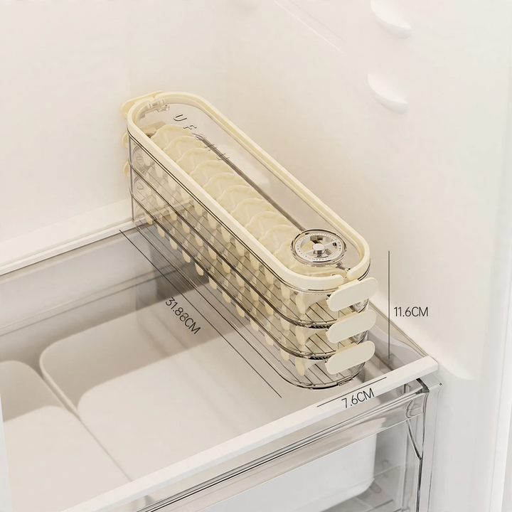 Multi-tier storage box for refrigerator, plastic