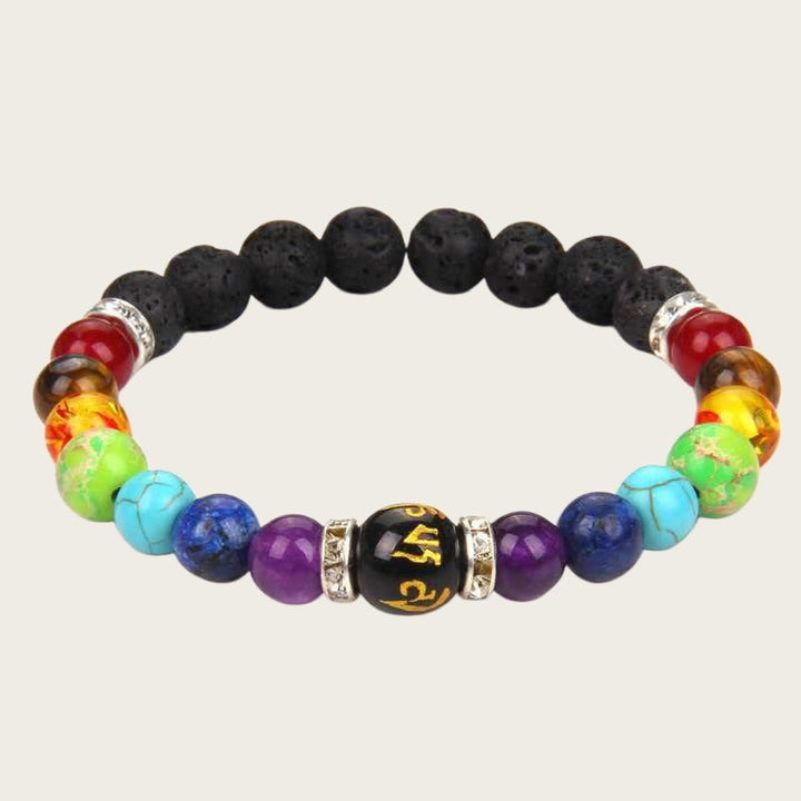 Beaded bracelet made of natural stones