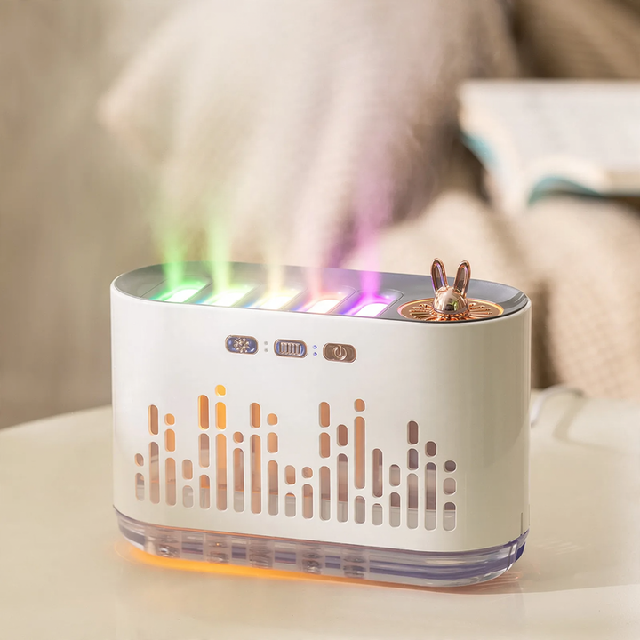 Ultrasonic humidifier with aromatherapy and LED light