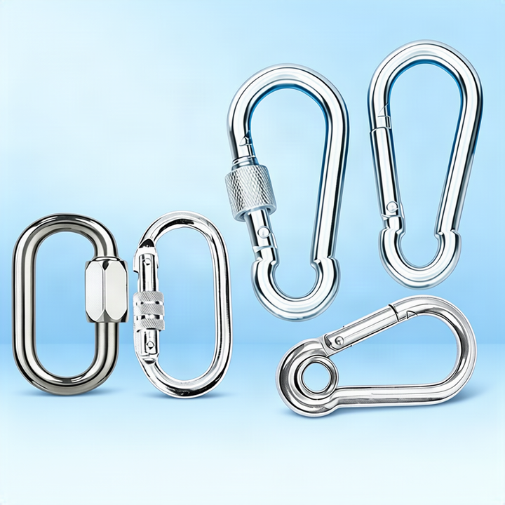 Safety carabiner made of carbon steel