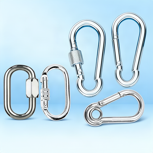 Safety carabiner made of carbon steel