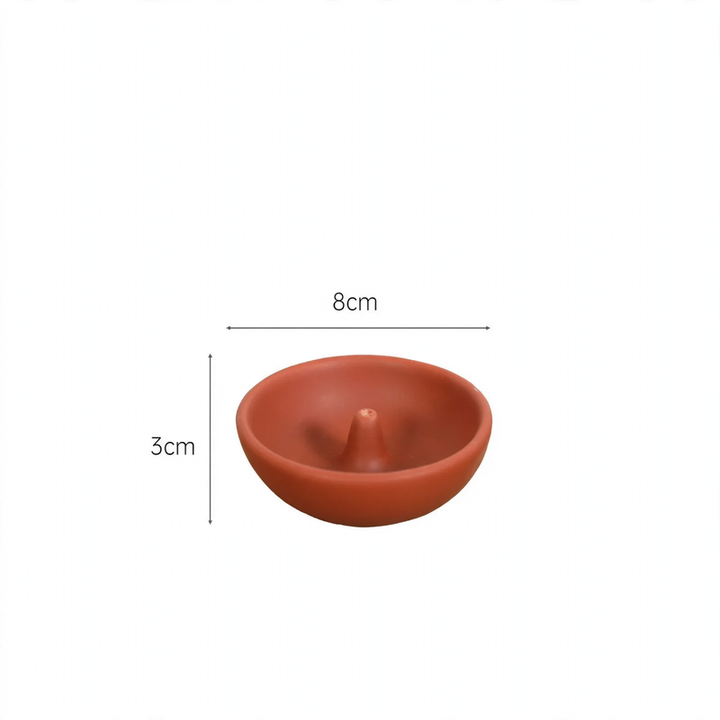 Ceramic incense stick holder, round