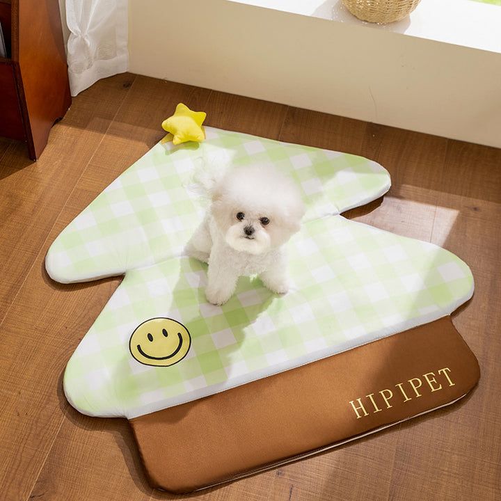 Breathable dog mat with star pattern