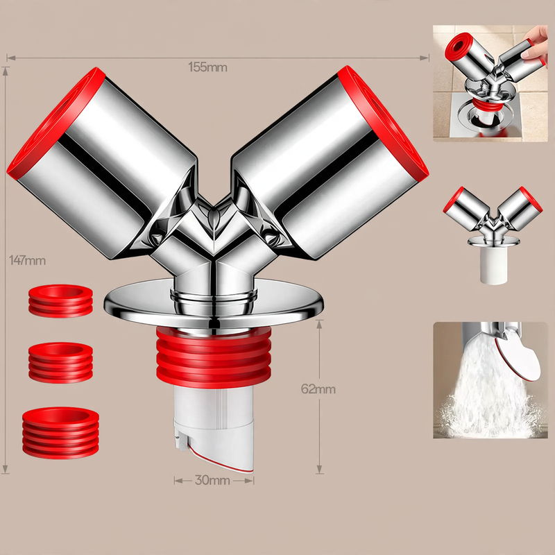 Y-shaped drain connection for washing machine and dryer
