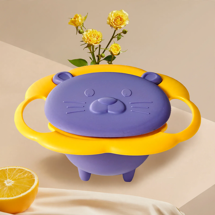 Rotating children's bowl, 19 cm, PP, non-slip