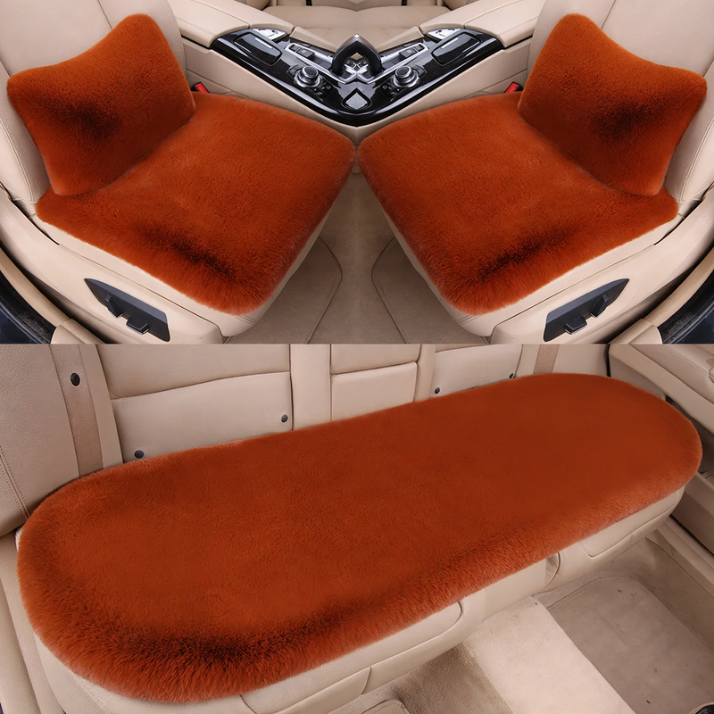 Plush car seat cushion, winter version