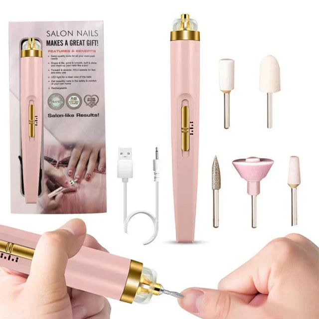 BowLift | 5-in-1 Electric Nail Care Device – Portable Manicure Tool with LED Light