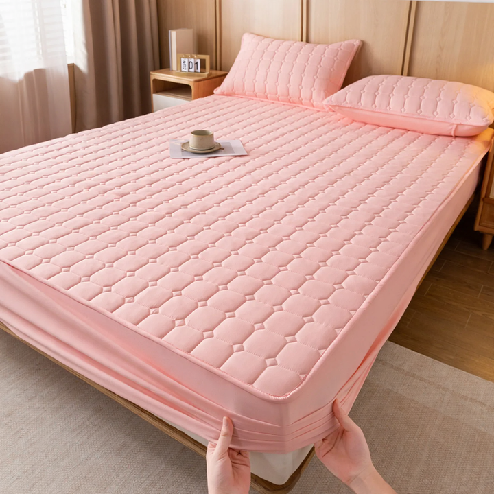 Fitted sheet, synthetic, padded